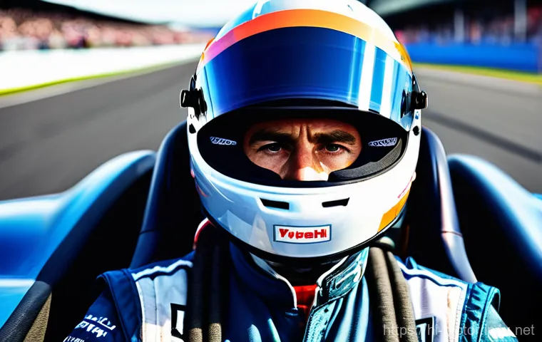 F1 머신의 무선 통신 장비 - **Prompt 1: Focused F1 Driver in Communication**
    "A realistic image of a Formula 1 race car driv...