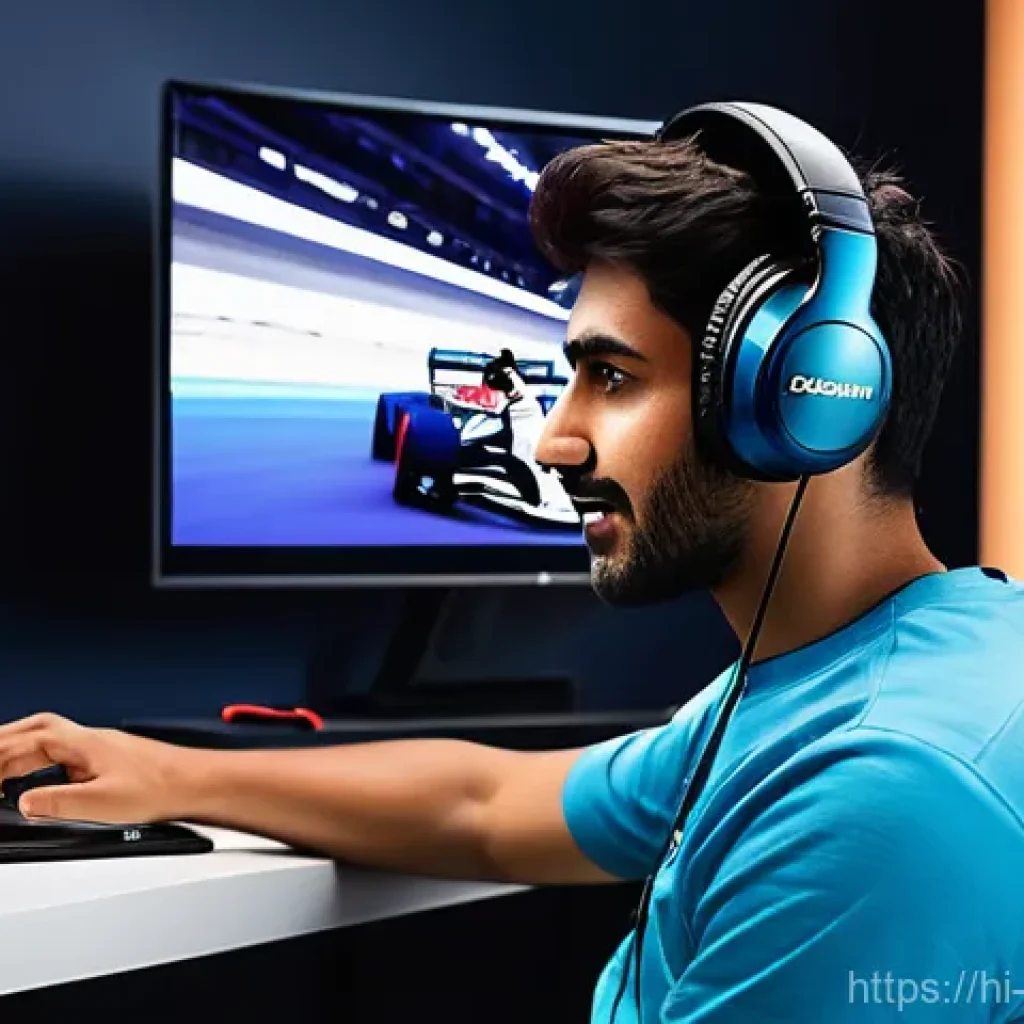 F1 라이브 스트리밍 플랫폼 - **Prompt:** A young, enthusiastic Indian F1 fan, male or female, deeply engrossed in watching a Form...